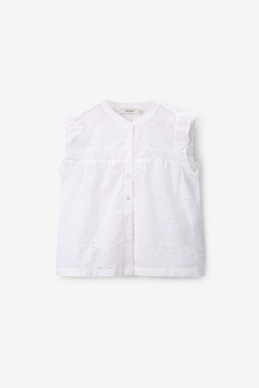 Bluse mit Palmenmuster - weiß