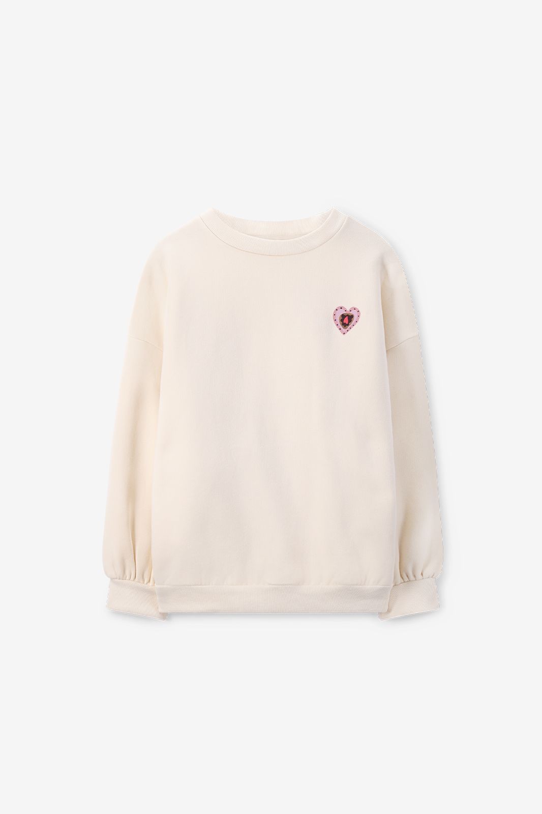 Sweater mit Stickerei-Detail - weiß