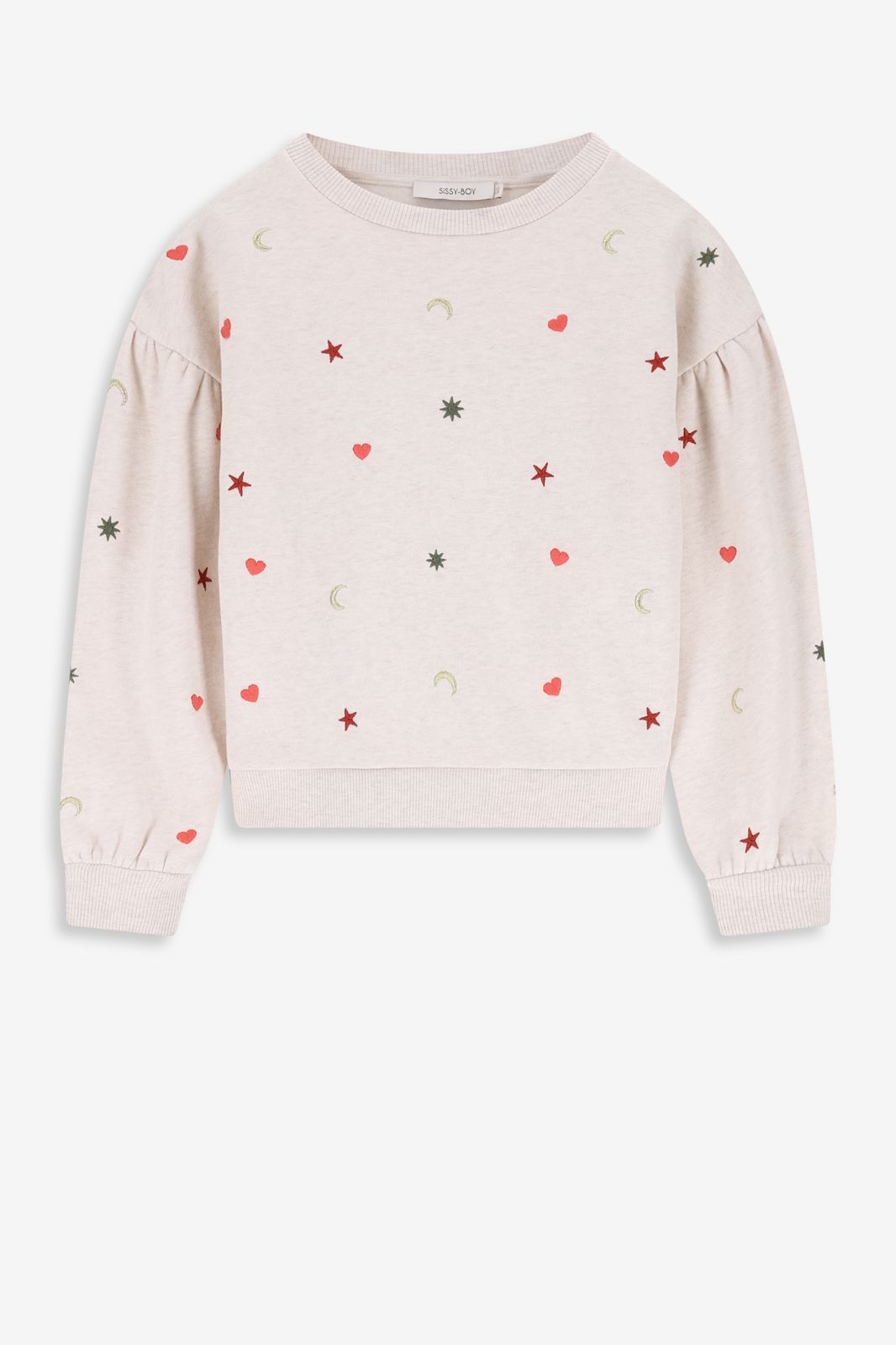 Sweat-shirt avec broderie - beige