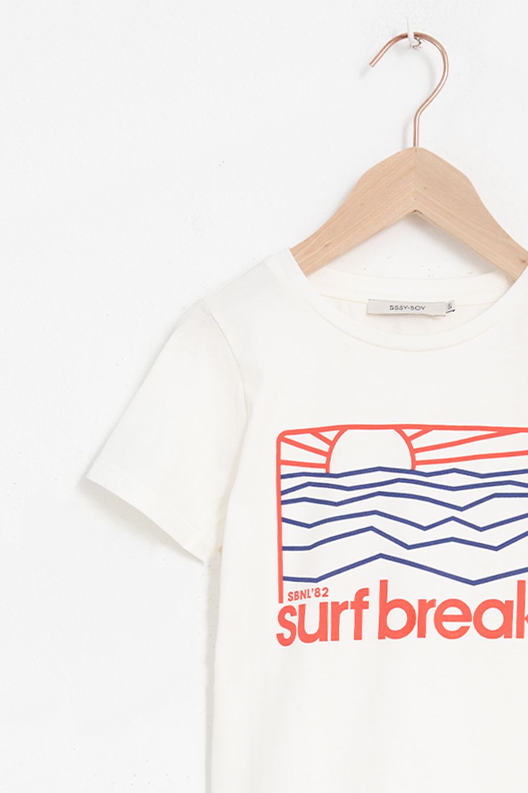 T-shirt surf break - blanc