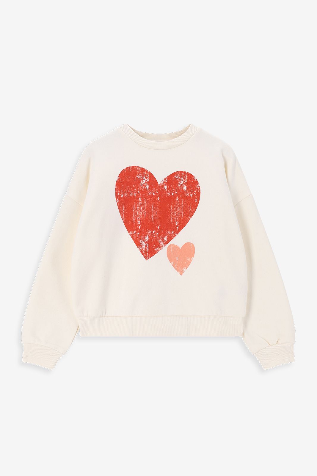 Sweat ample avec illustration - blanc