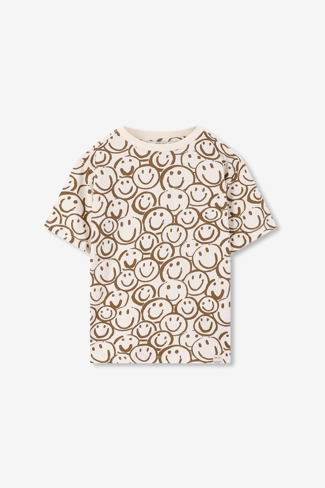 T-shirt ample avec imprimé smileys - blanc