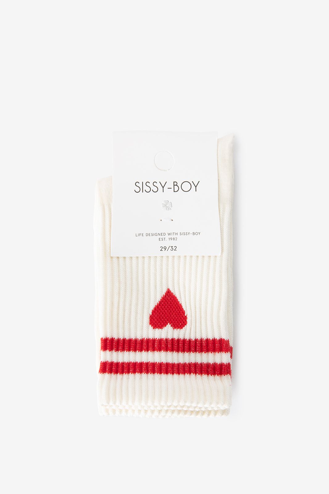 Chaussettes de sport avec cœur - blanc