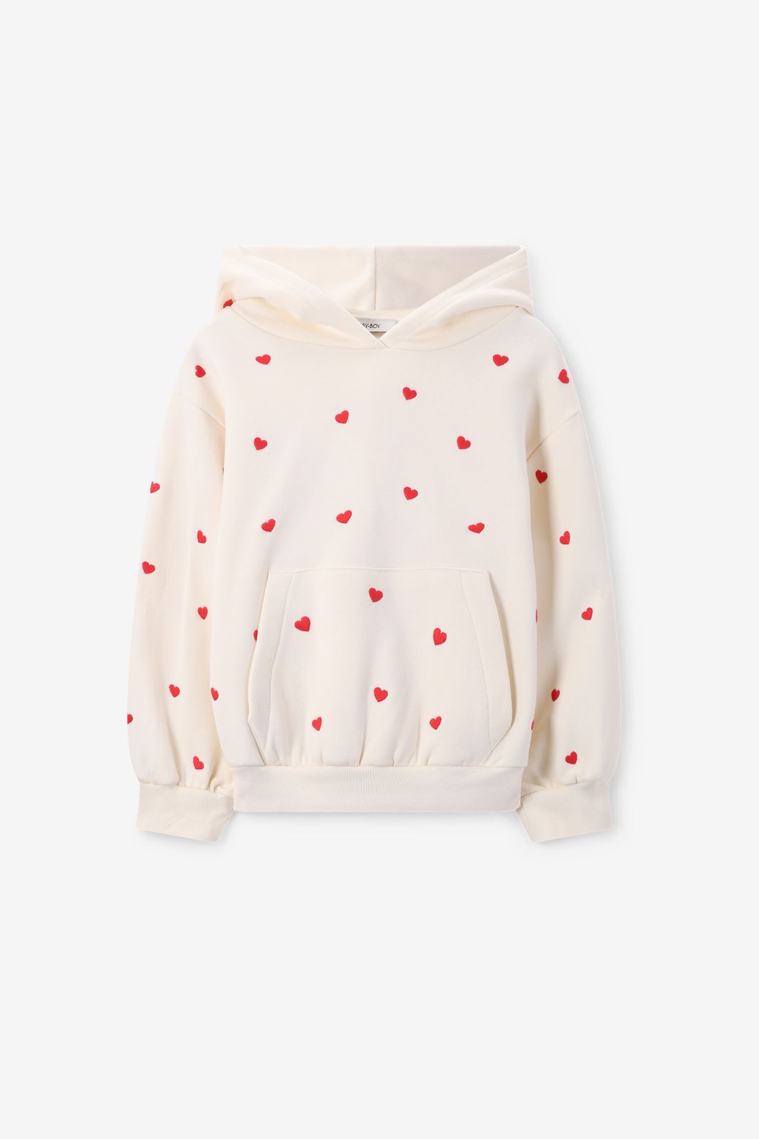 Sweat à capuche avec broderies - blanc