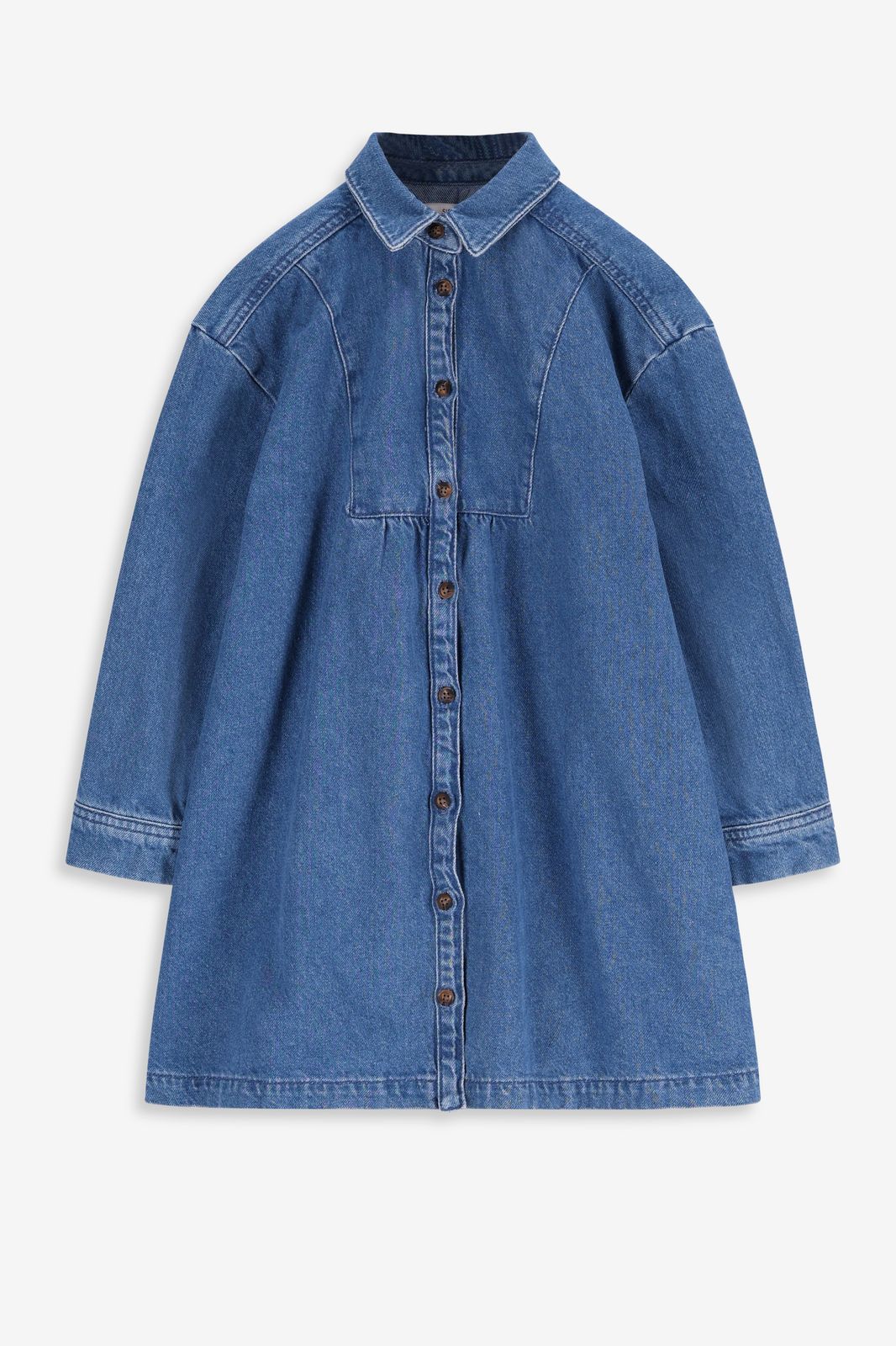 Robe en jean avec col - bleu