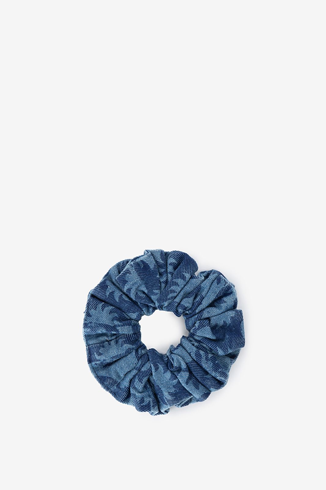 Chouchou en jean avec motif - bleu