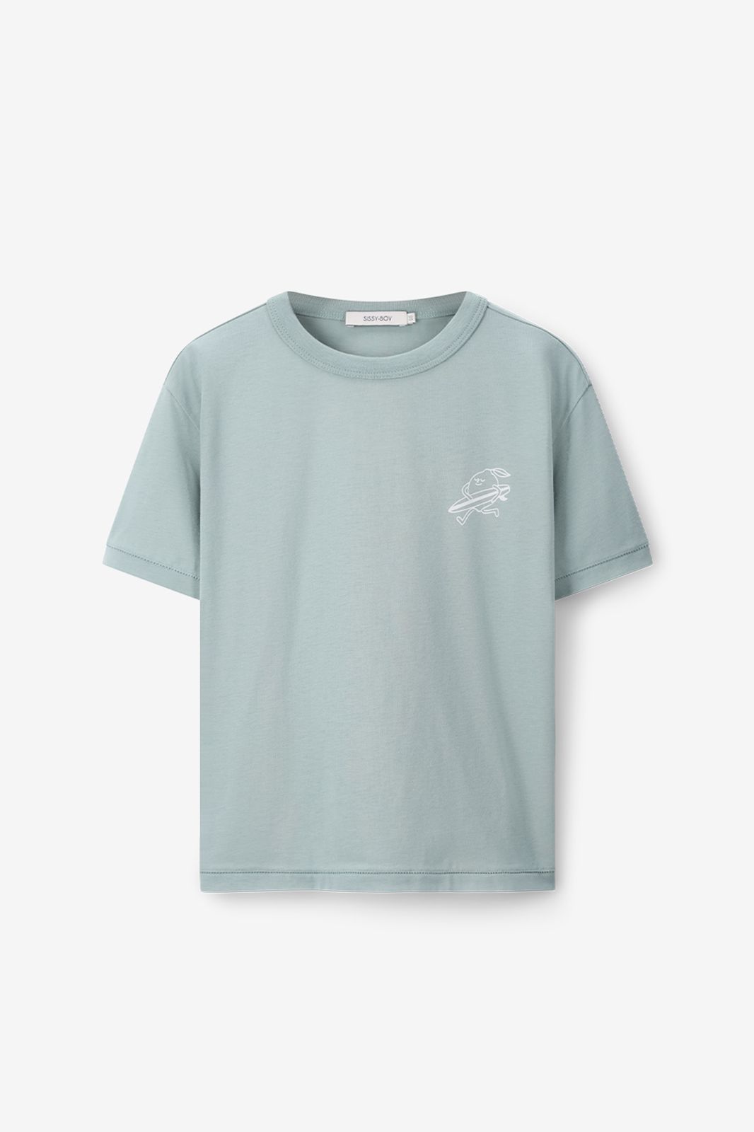 T-shirt ample avec imprimé - bleu