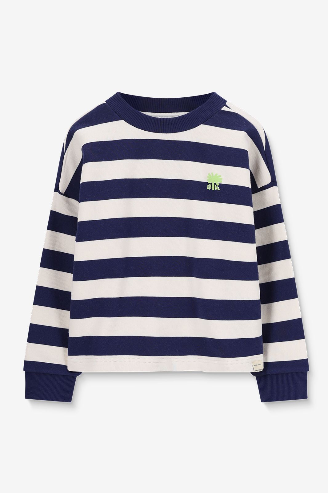 Sweat rayé - bleu foncé