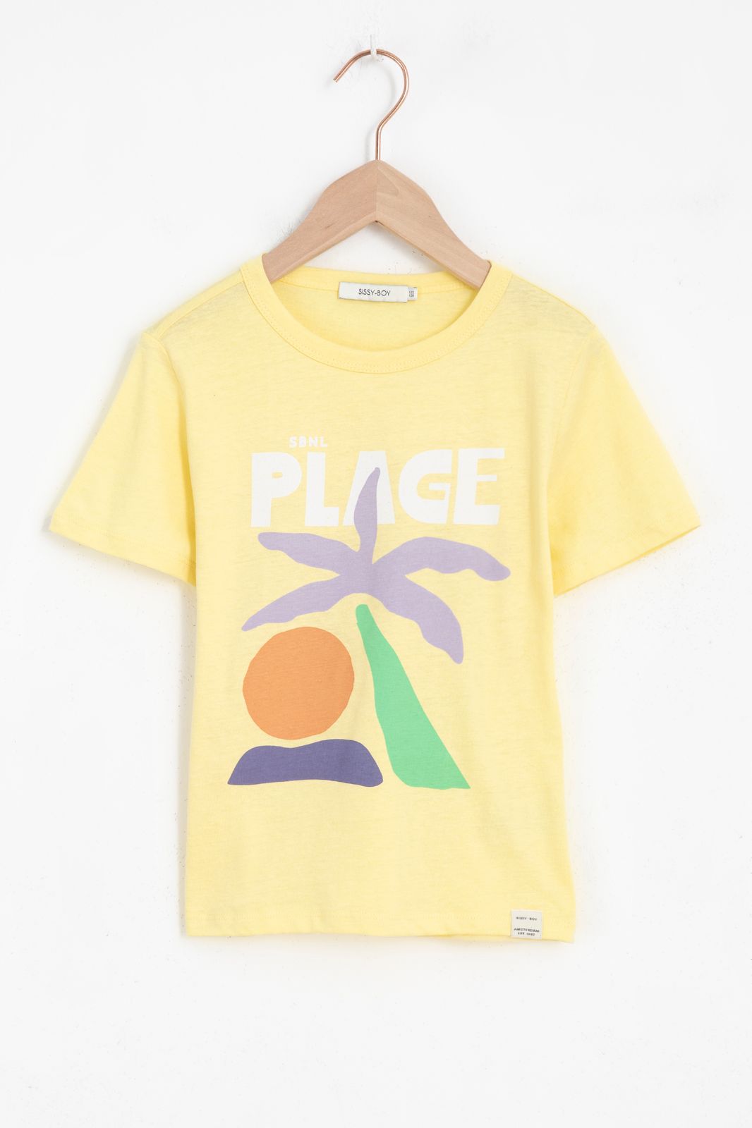 T-shirt avec imprimé - jaune