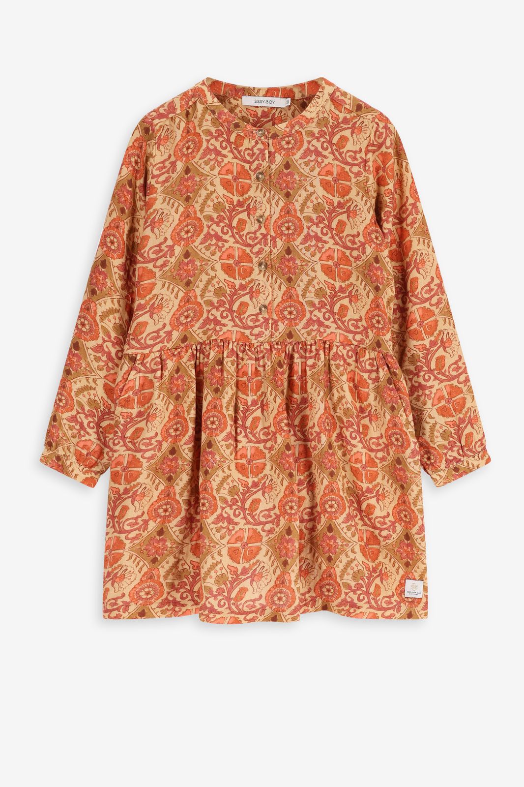 Robe avec imprimé - marron clair