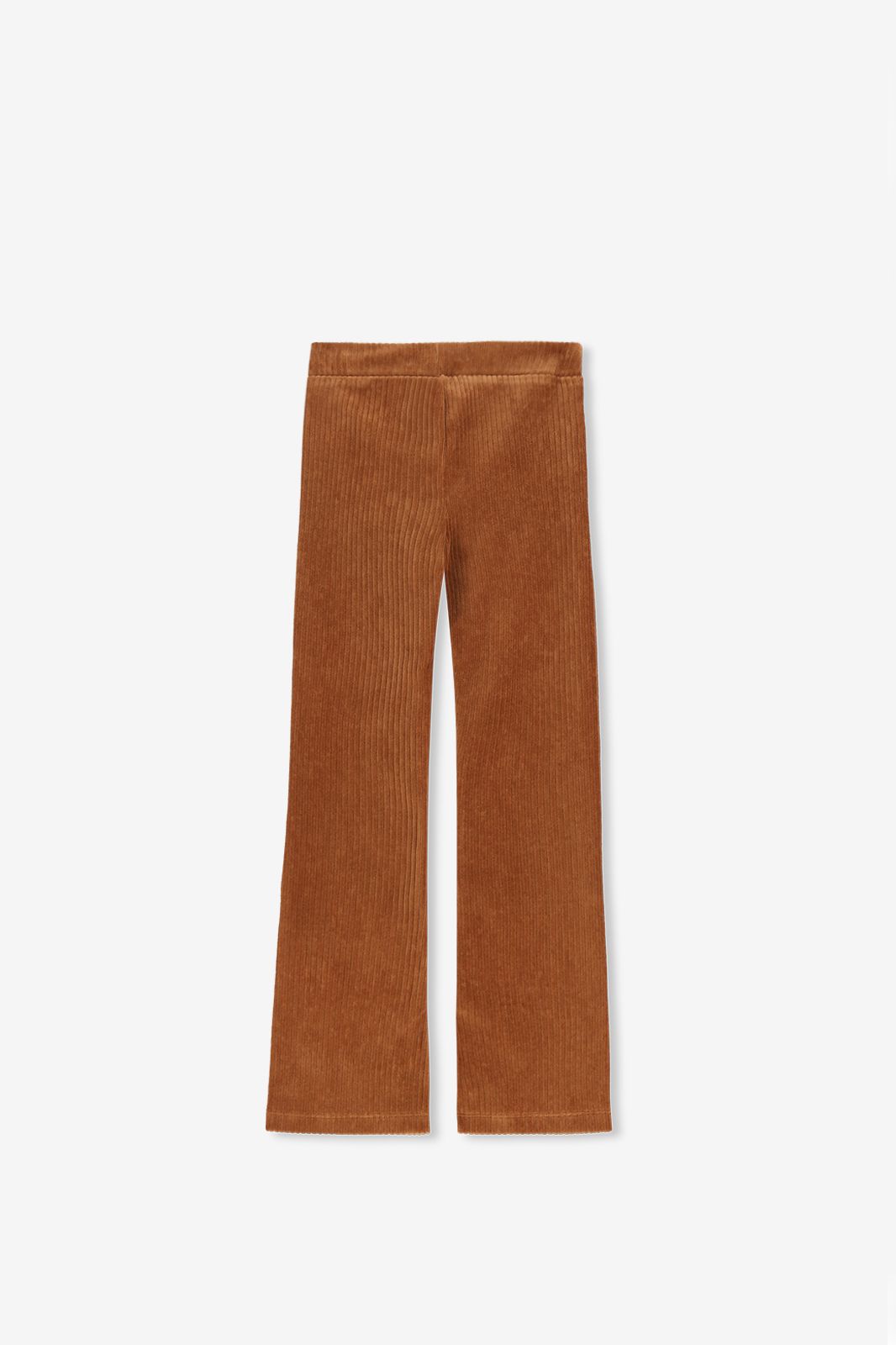 Legging évasé côtelé - marron