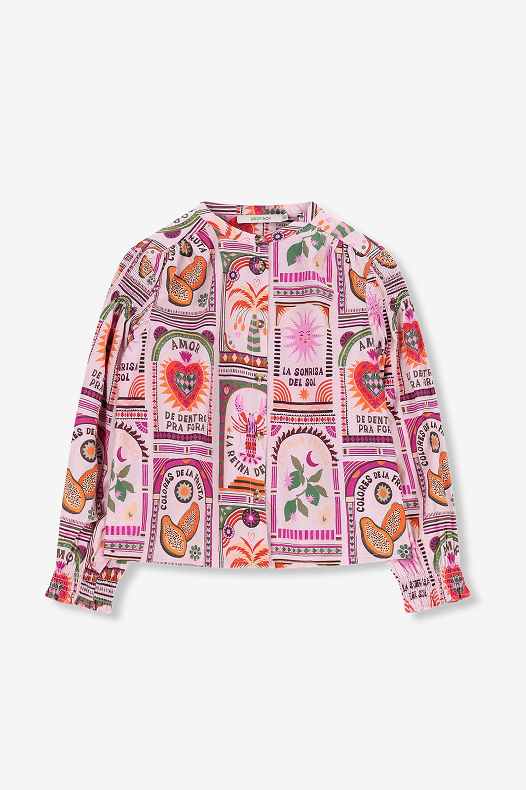 Multicolour blouse met print