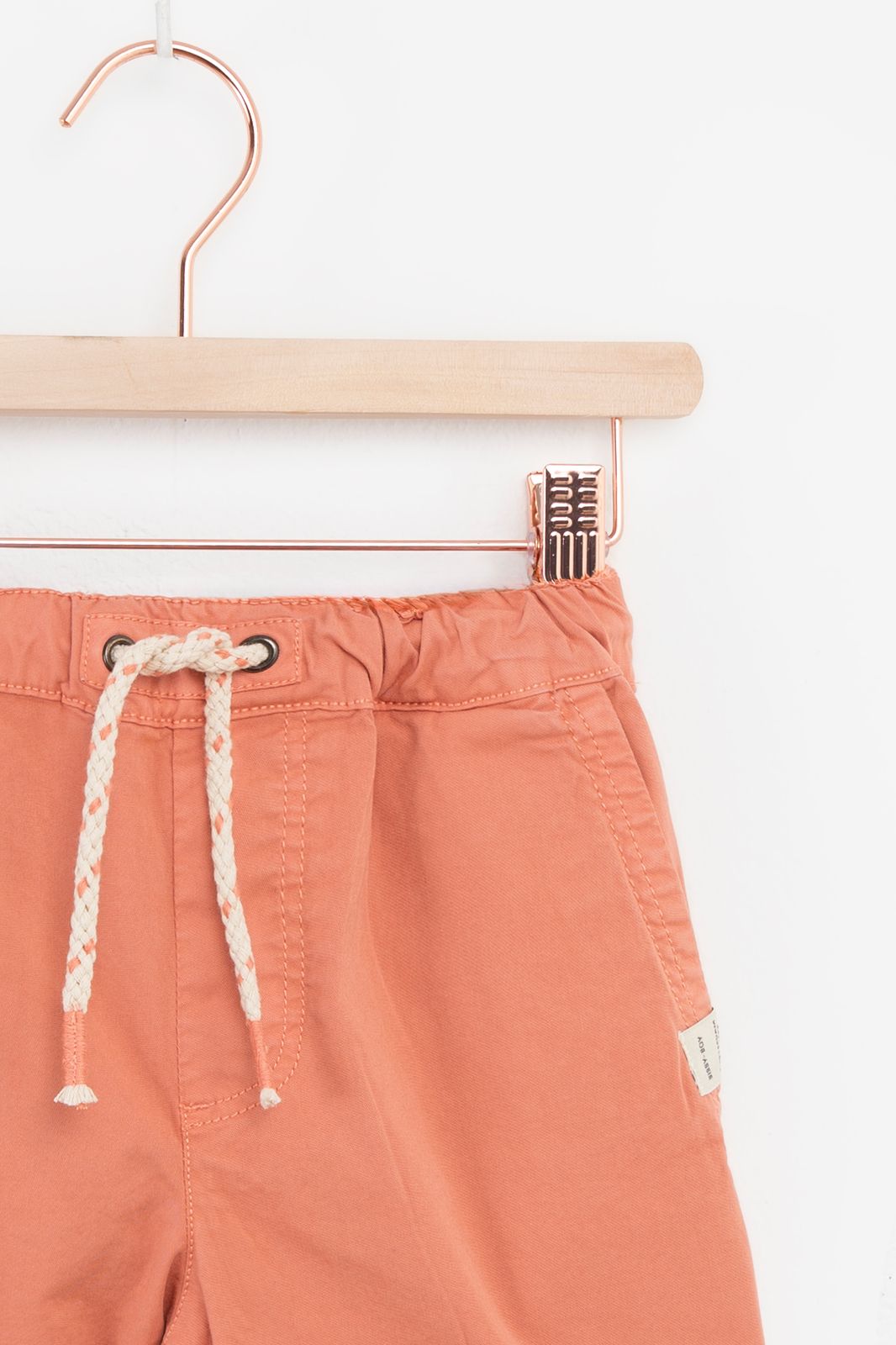 Short pull-on en jean - orange