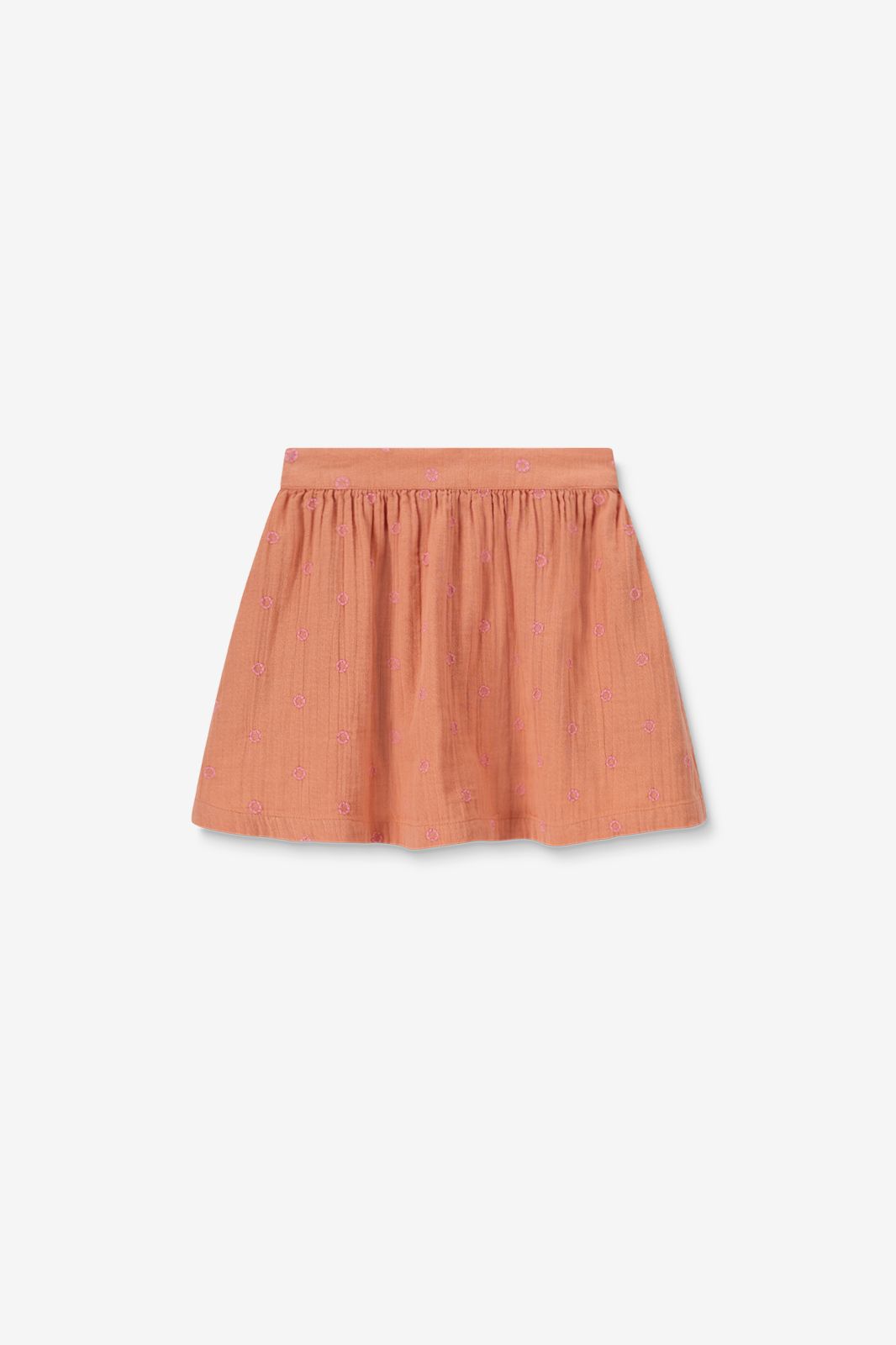 Jupe avec broderies - orange