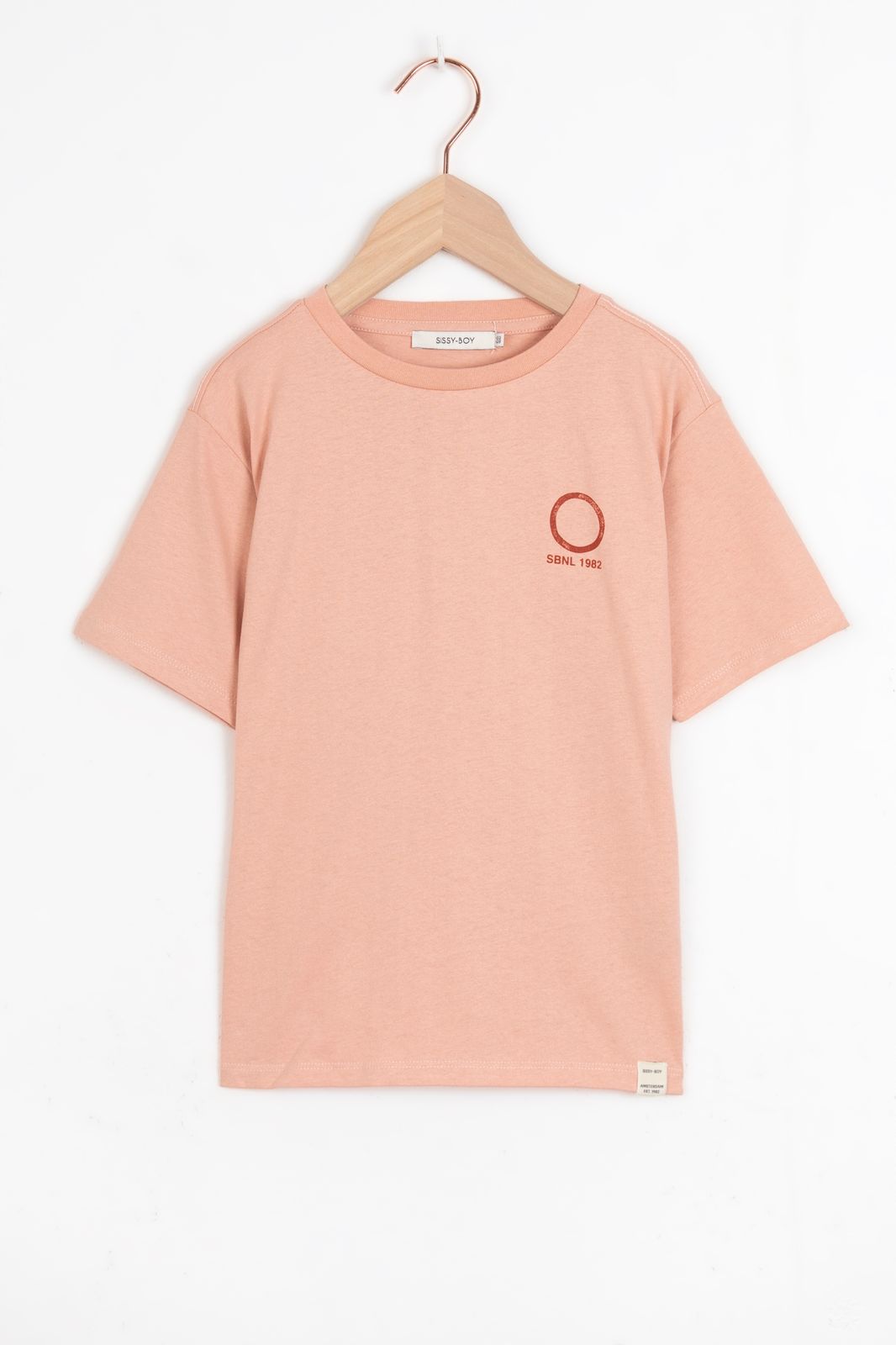 T-shirt oversize avec illustration - rose saumon