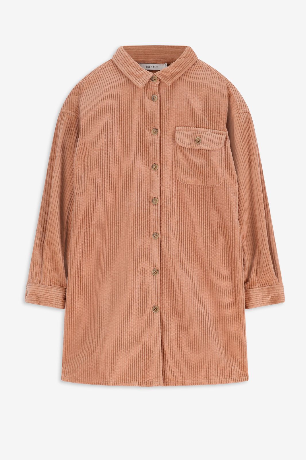 Robe velours côtelé - orange clair