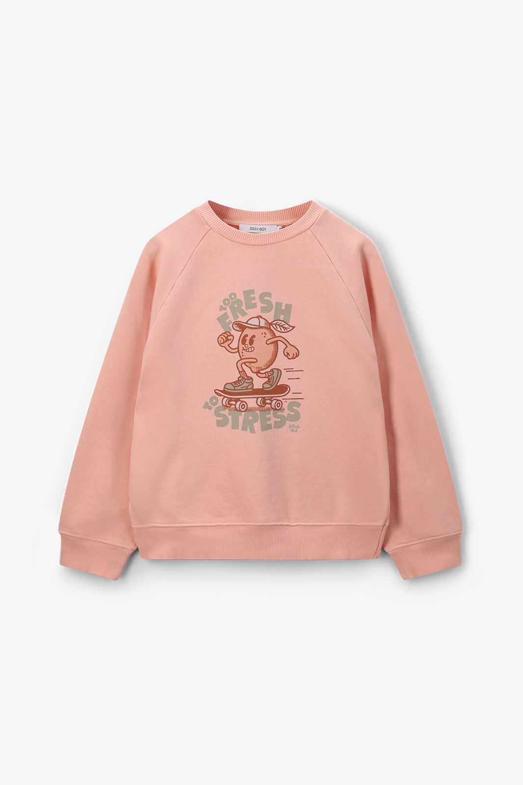 Sweat avec imprimé - orange clair