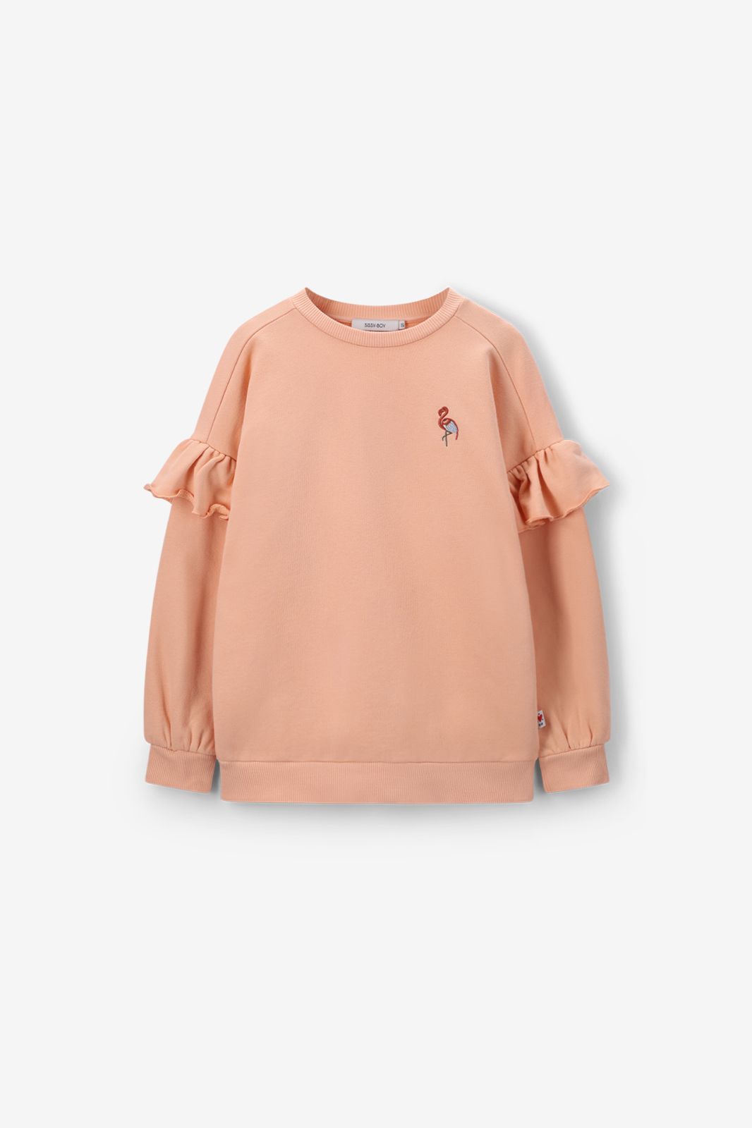 Sweat avec volants - orange clair