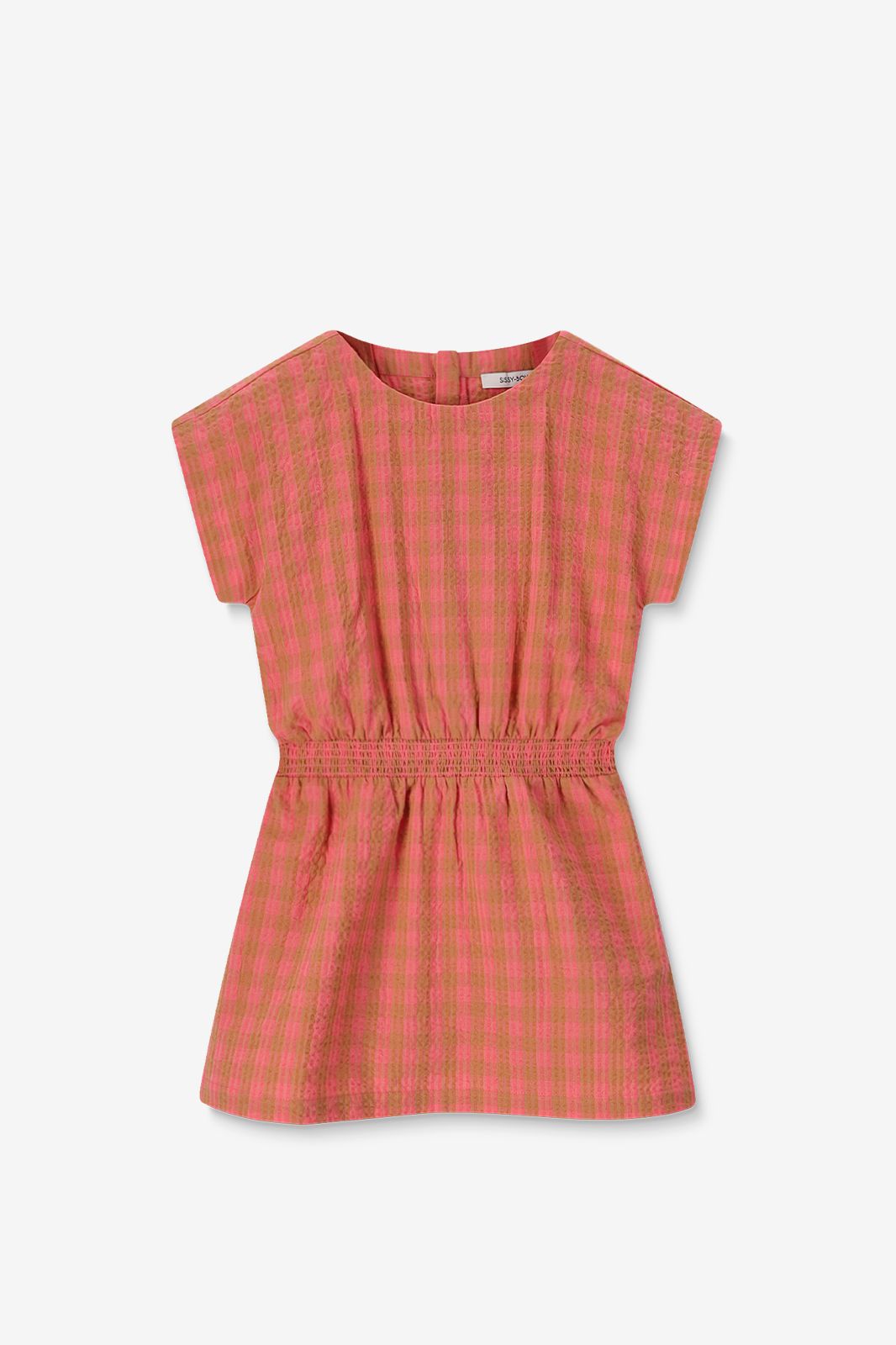 Robe à carreaux - rose