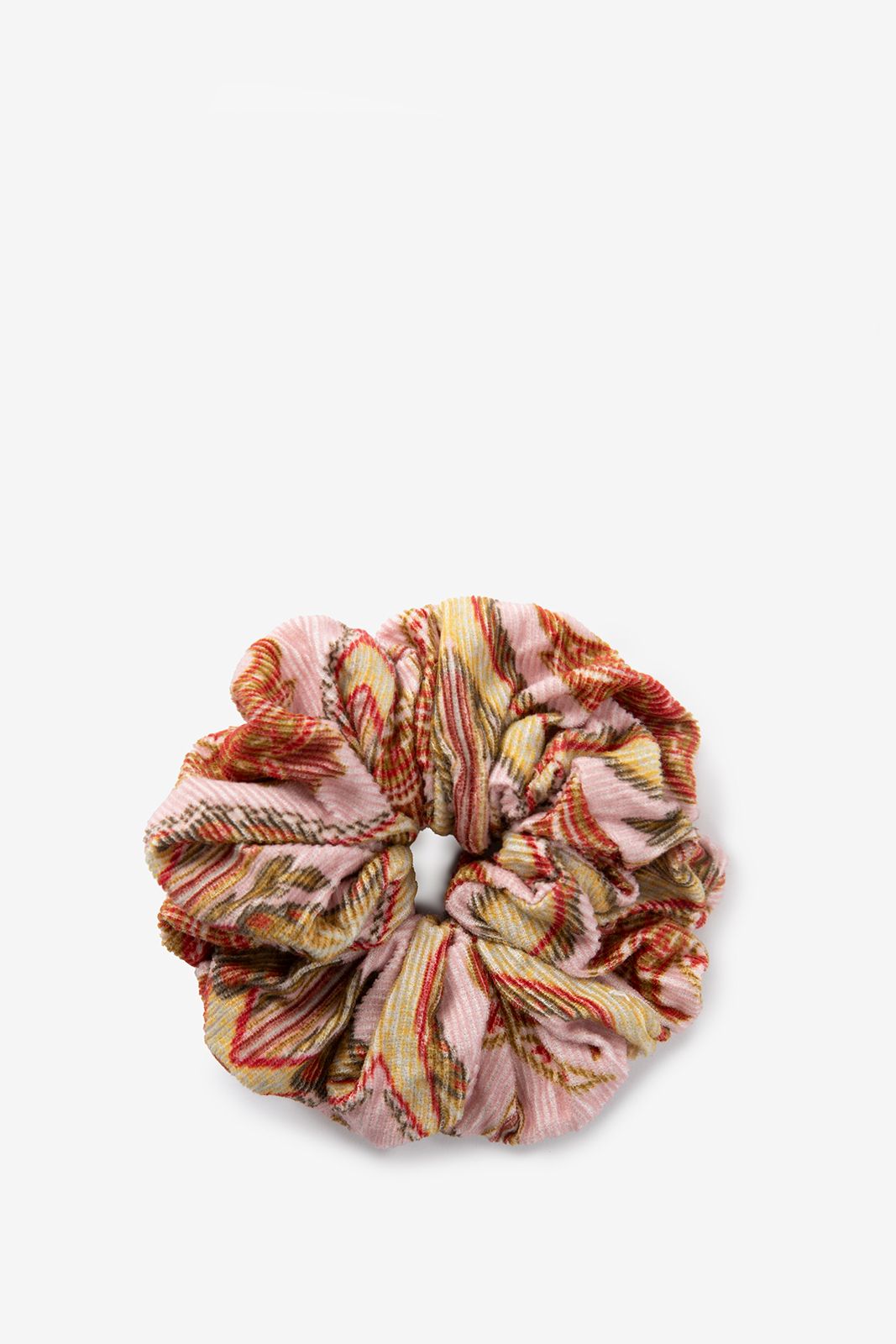 Chouchou avec imprimé palmiers - rose