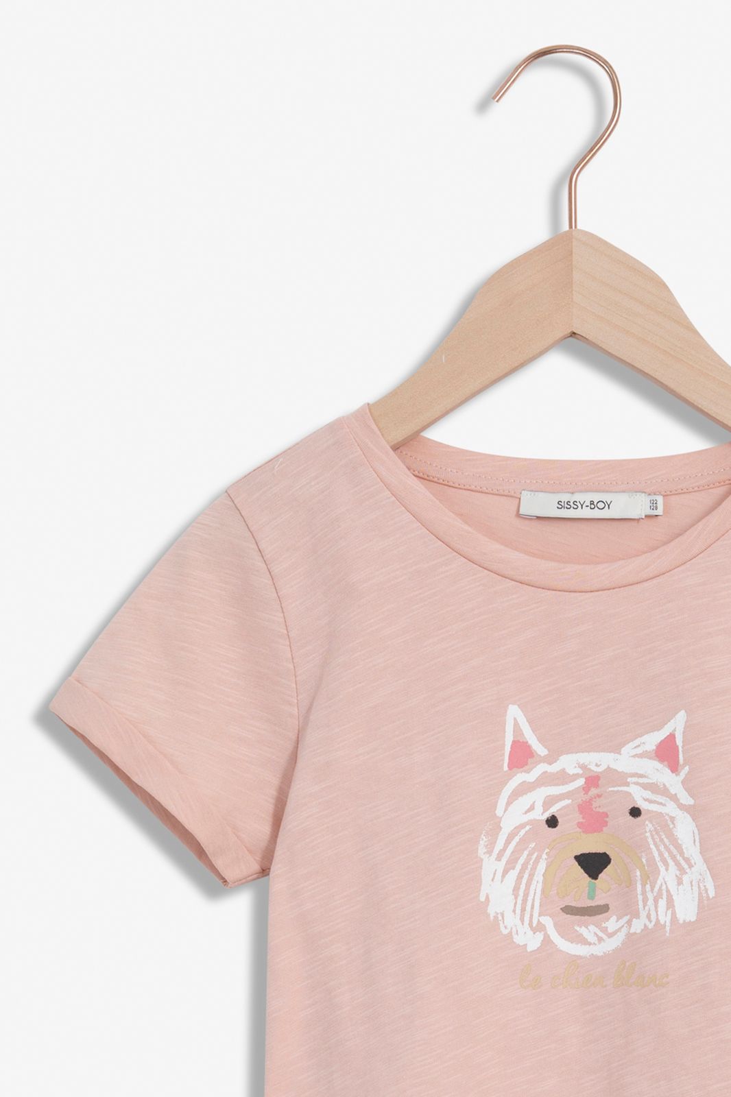 T-shirt à imprimé chien - rouge clair