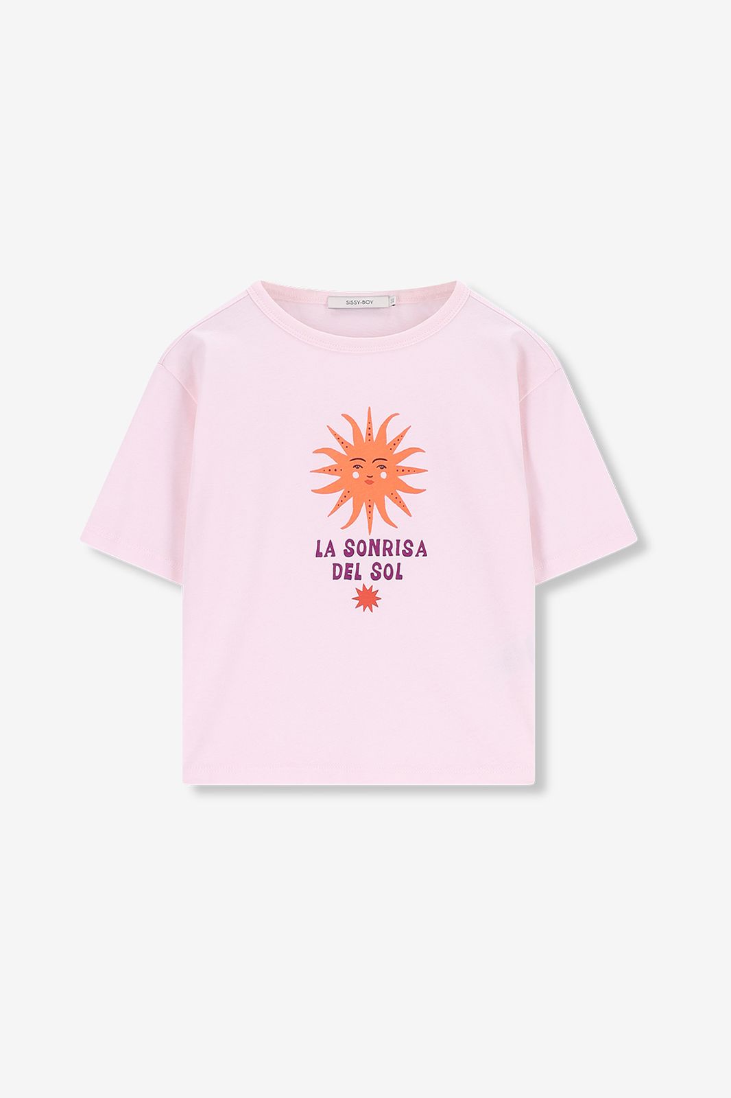 T-shirt ample avec illustration - rose clair