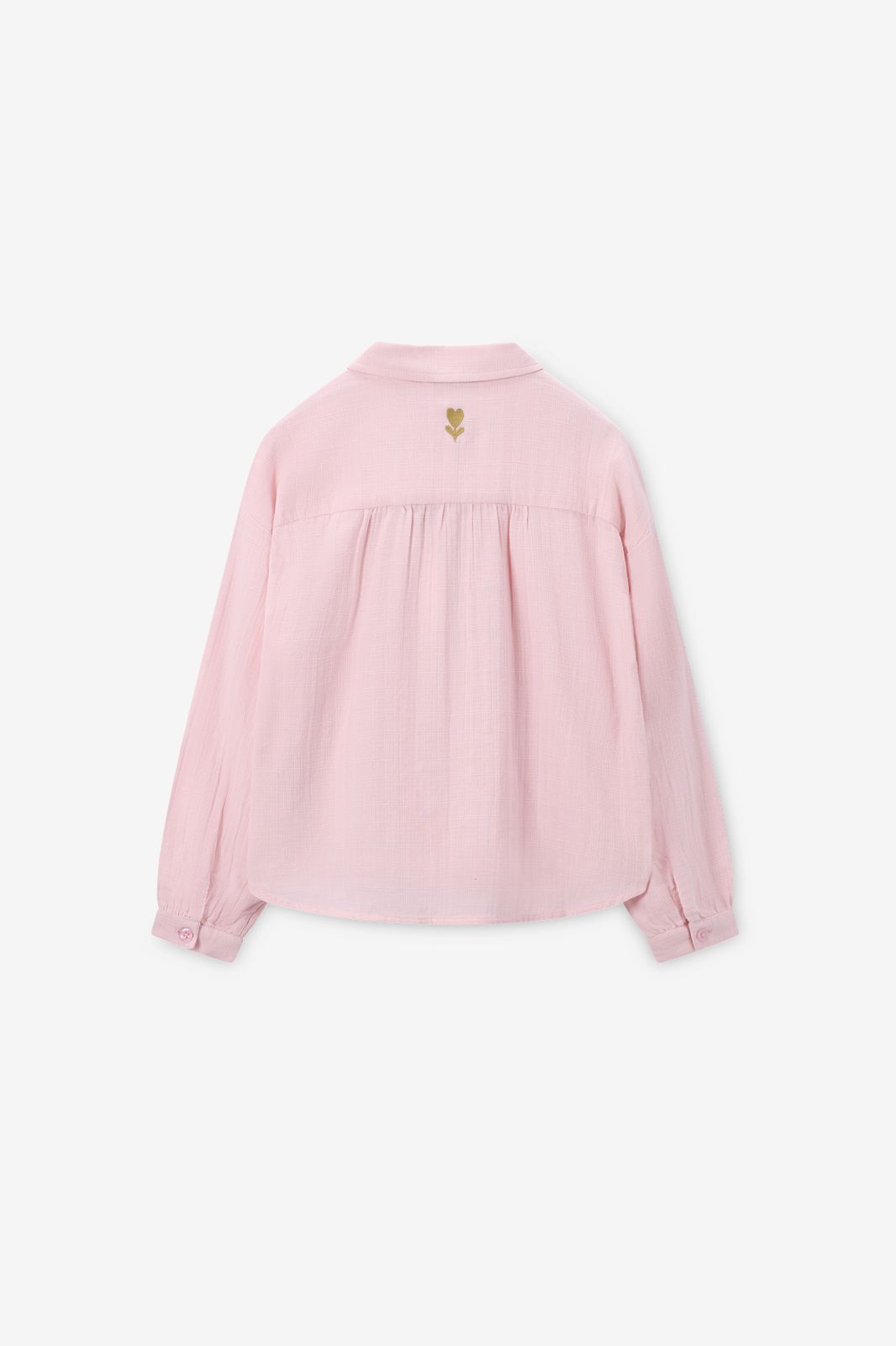 Blouse avec broderies - rose clair