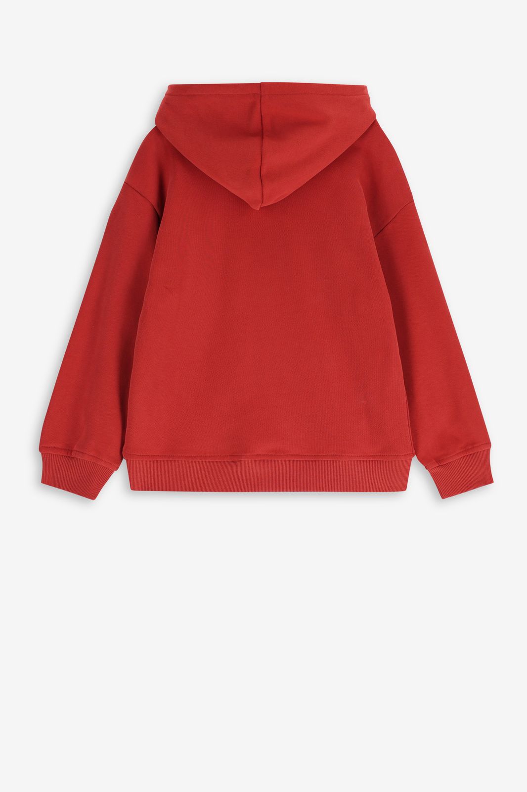 Sweat à capuche avec imprimé floqué - rouge