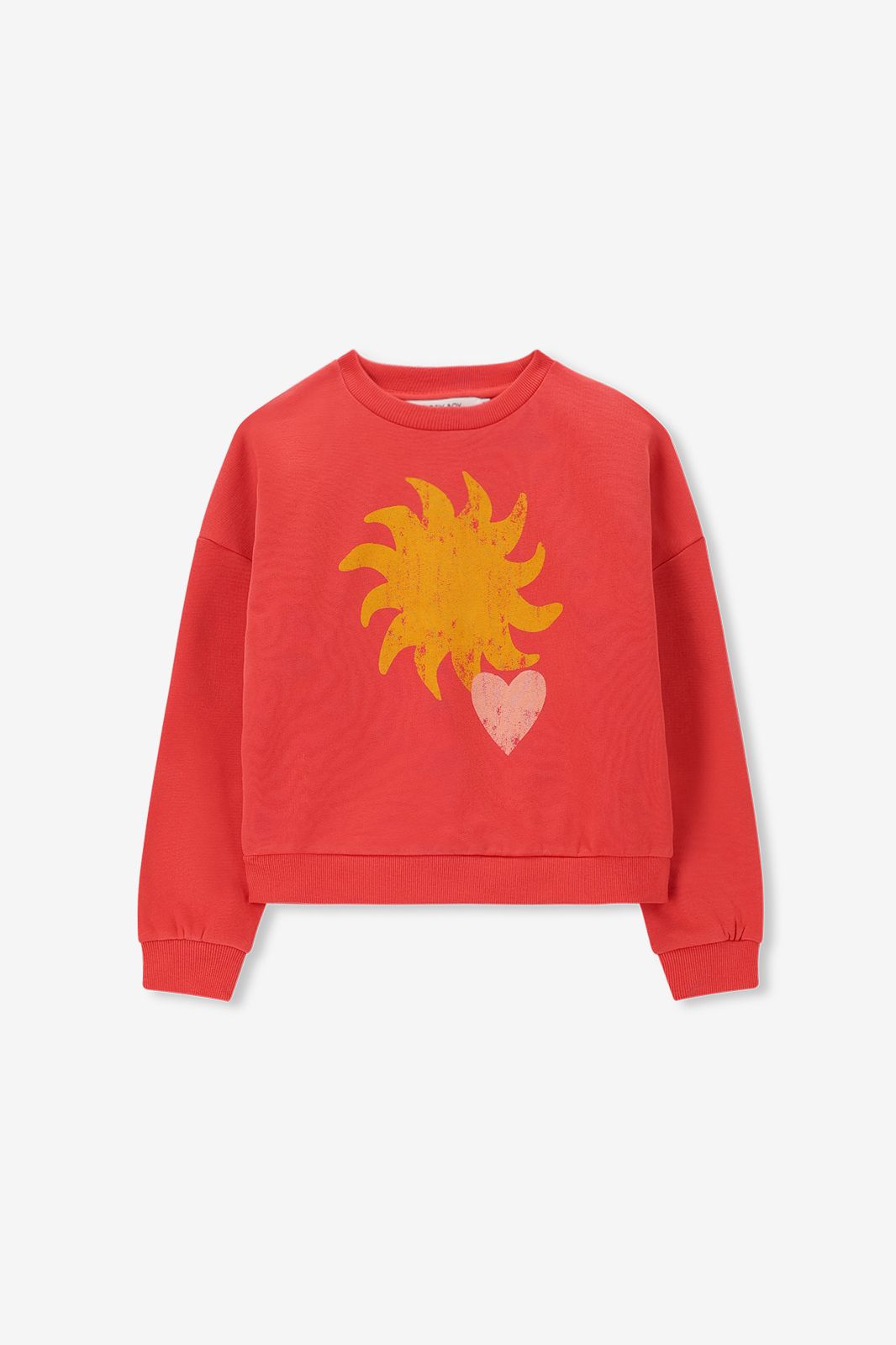 Sweat oversize avec imprimé - rouge