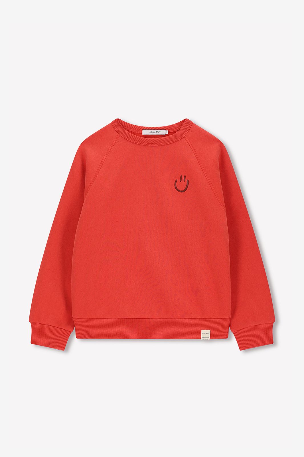 Sweat raglan avec illustration - rouge