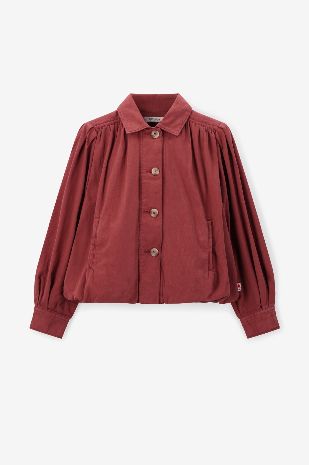 Veste avec manches ballon - rouge