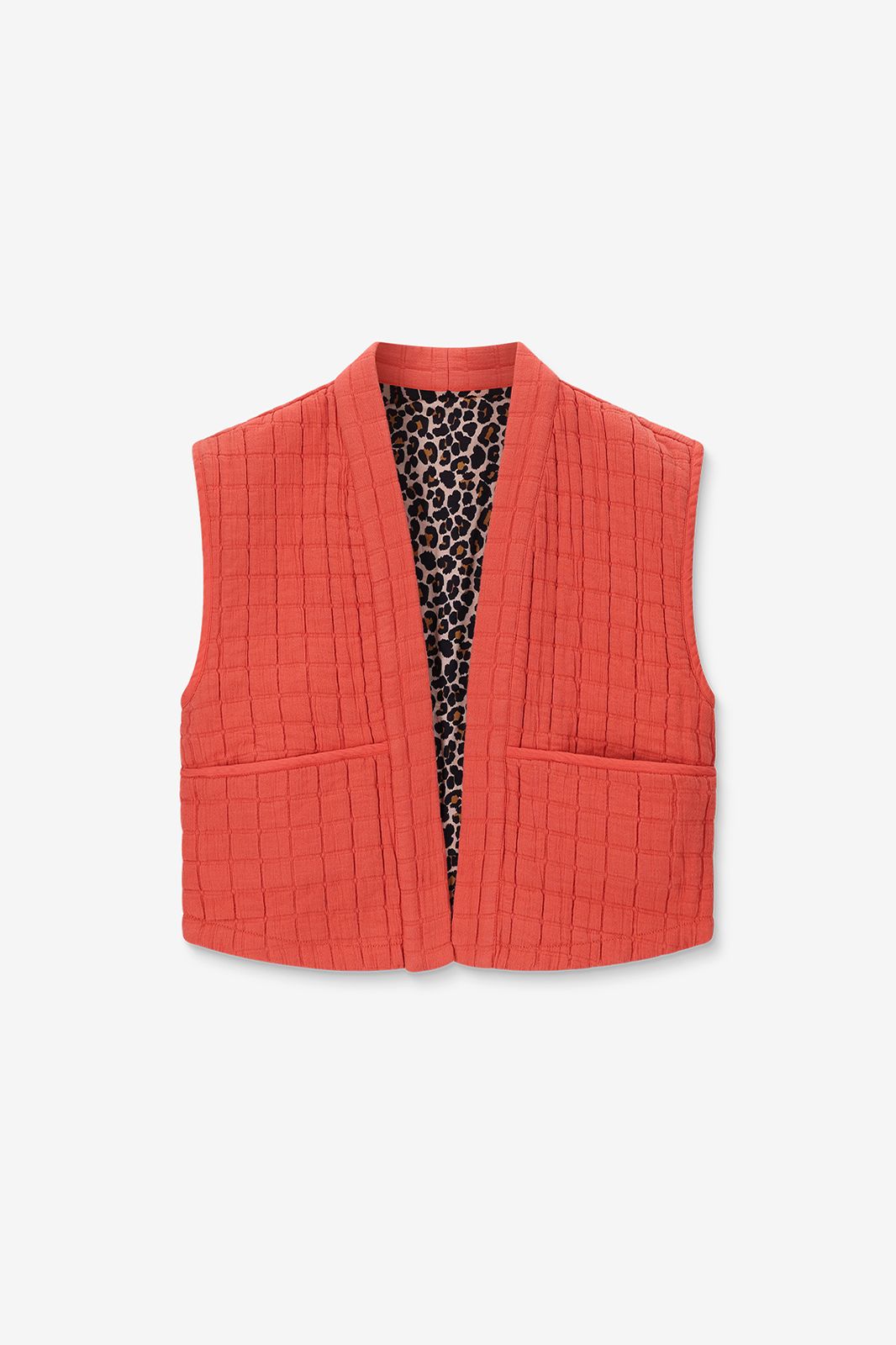 Gilet sans manches réversible - rouge clair