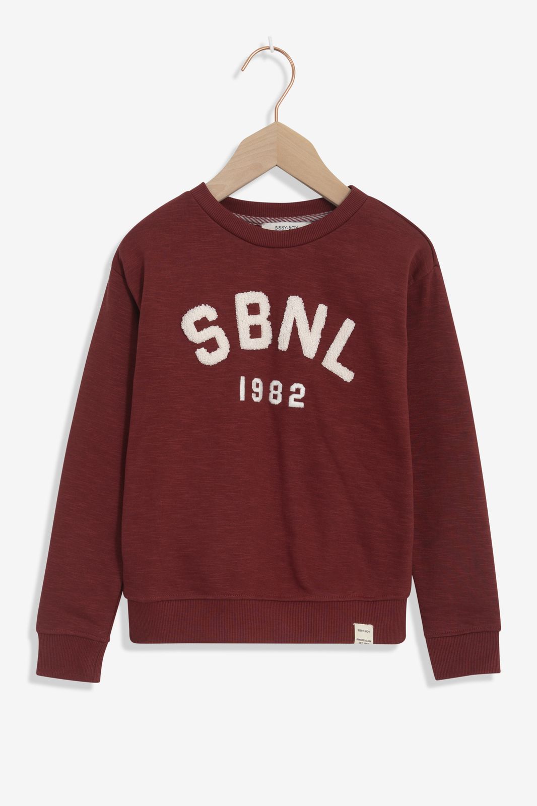 Sweater avec logo - rouge foncé