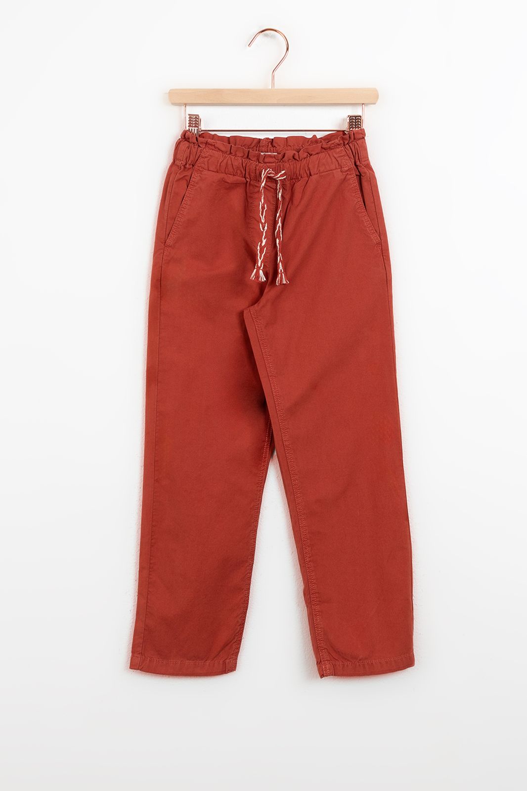 Pantalon pull-on avec cordon de serrage - rouge foncé