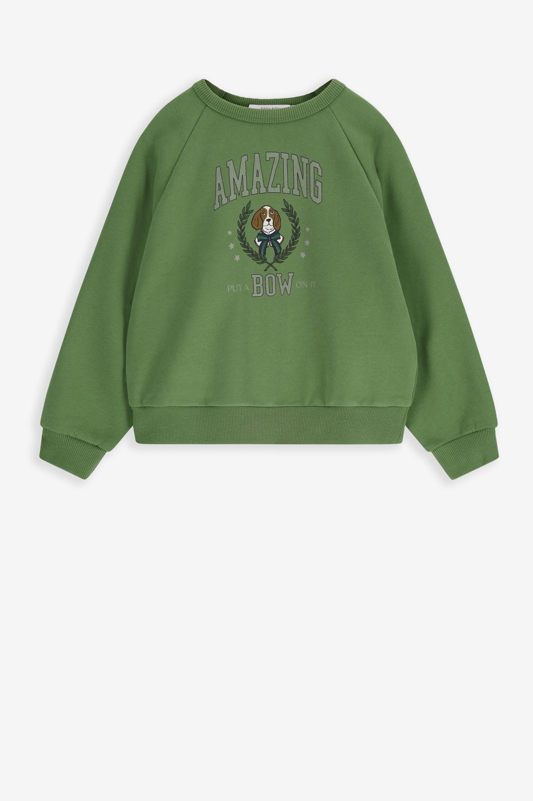 Sweat oversize avec imprimé - vert