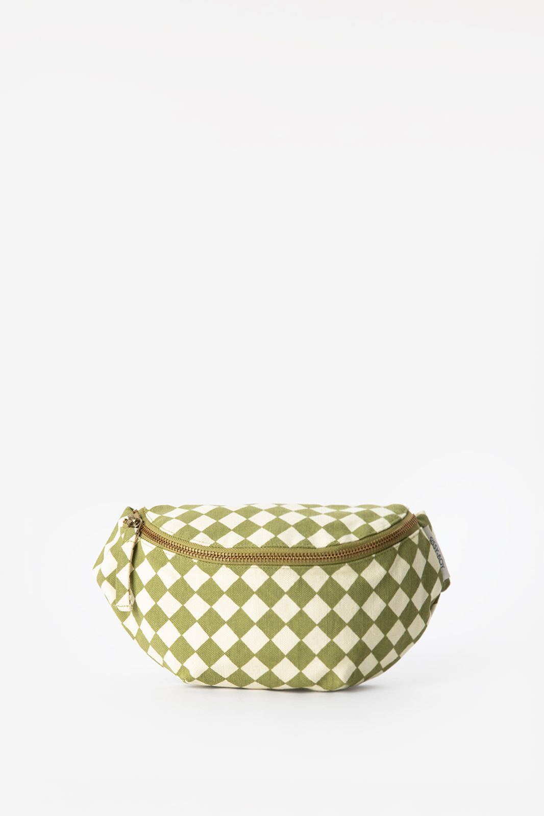 Sac banane à carreaux - vert