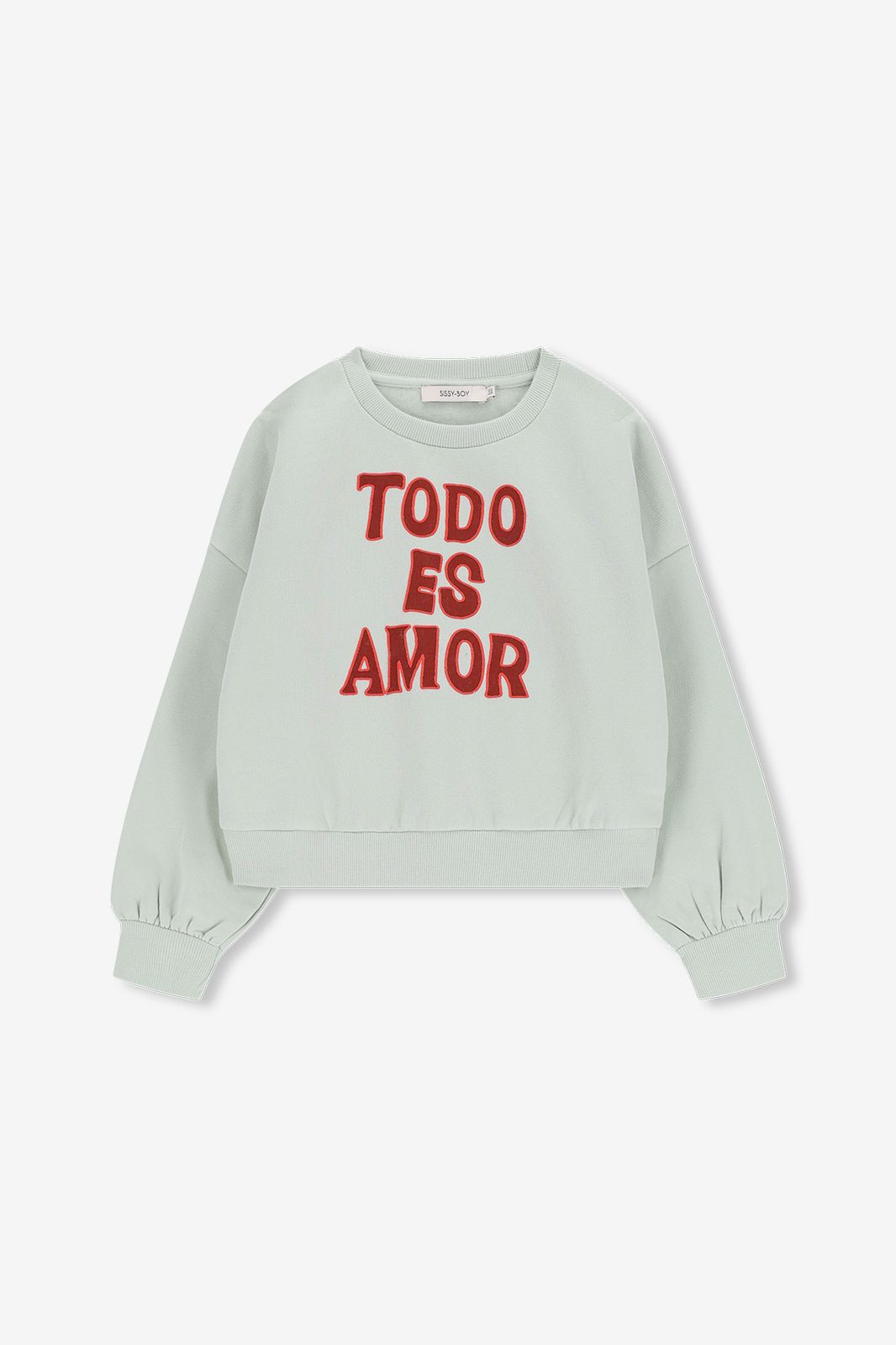 Sweat avec texte - vert clair
