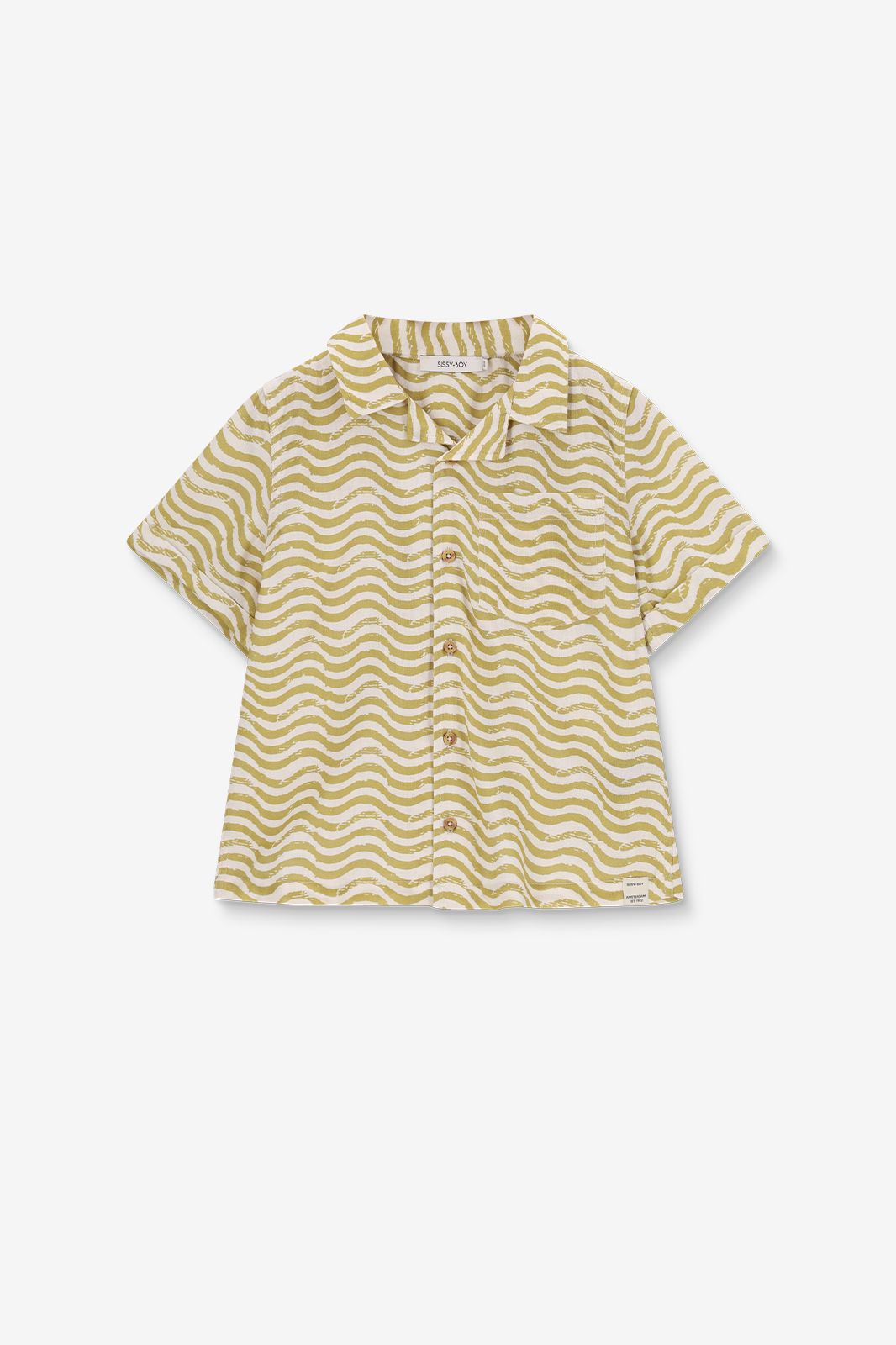 Chemise avec imprimé ondulé - vert clair