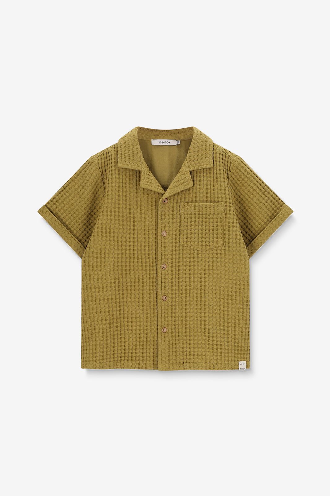Chemise tissu gaufré - vert clair