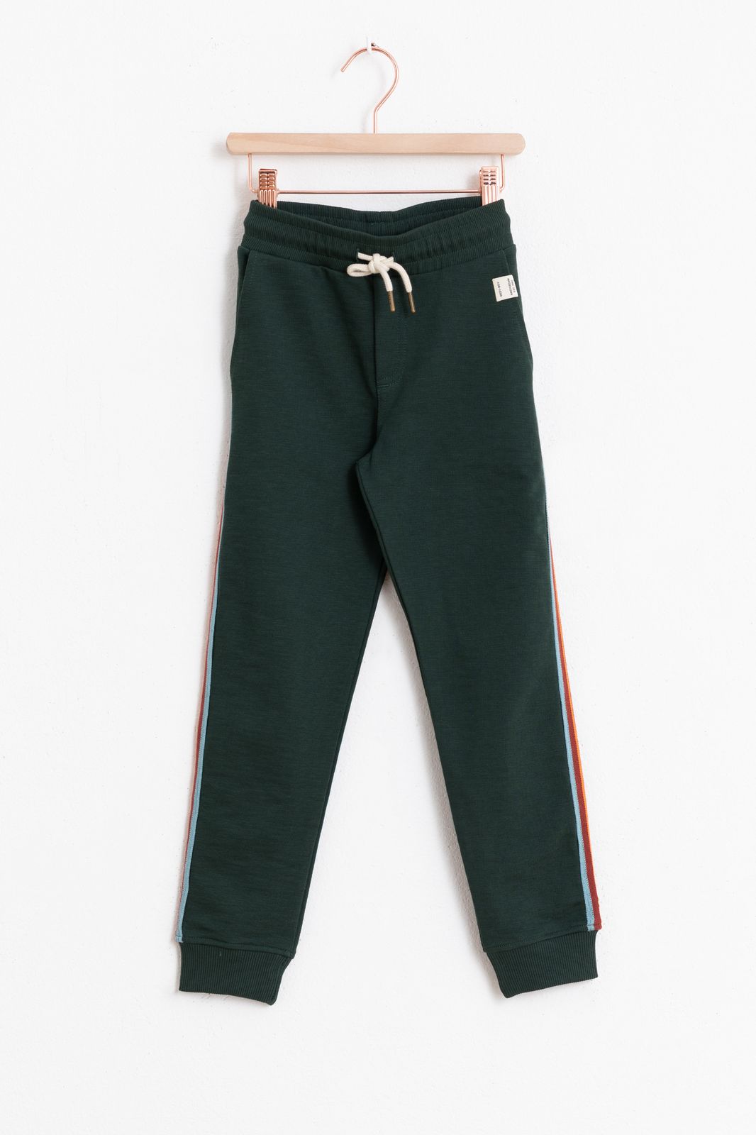Pantalon de jogging avec des rayures latérales - vert