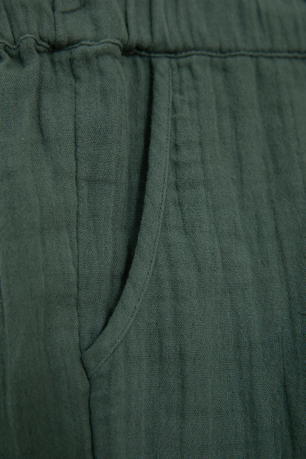 Pantalon de jogging en coton - vert foncé