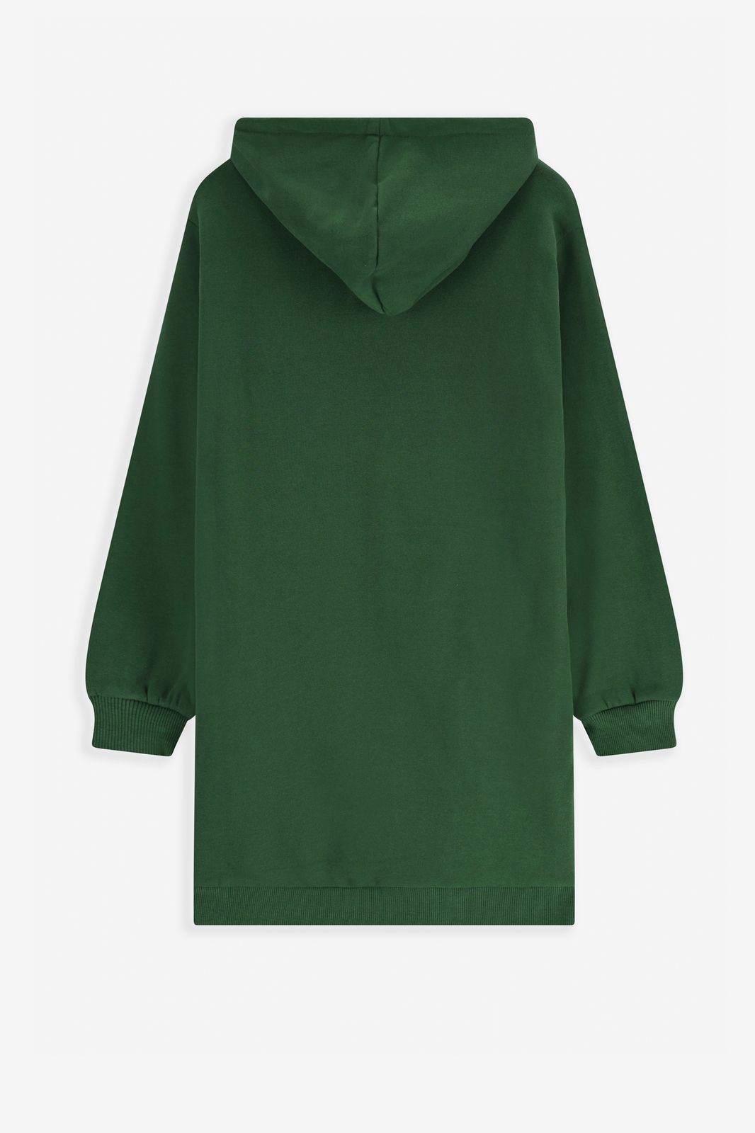 Robe sweat avec illustration - vert foncé