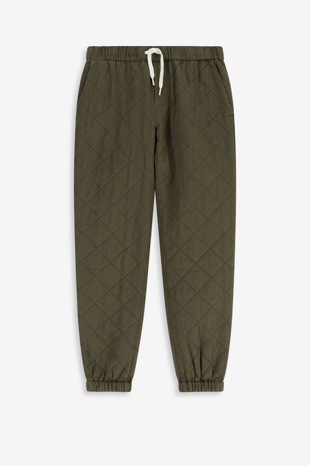 Pantalon à enfiler matelassé - vert foncé