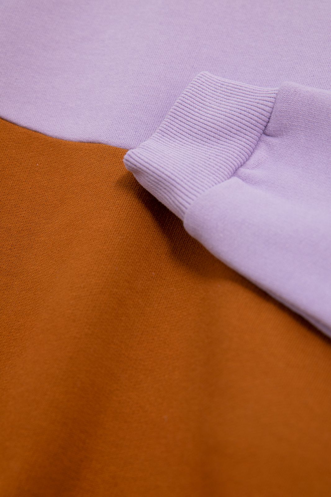 Sweat color block - marron/violet