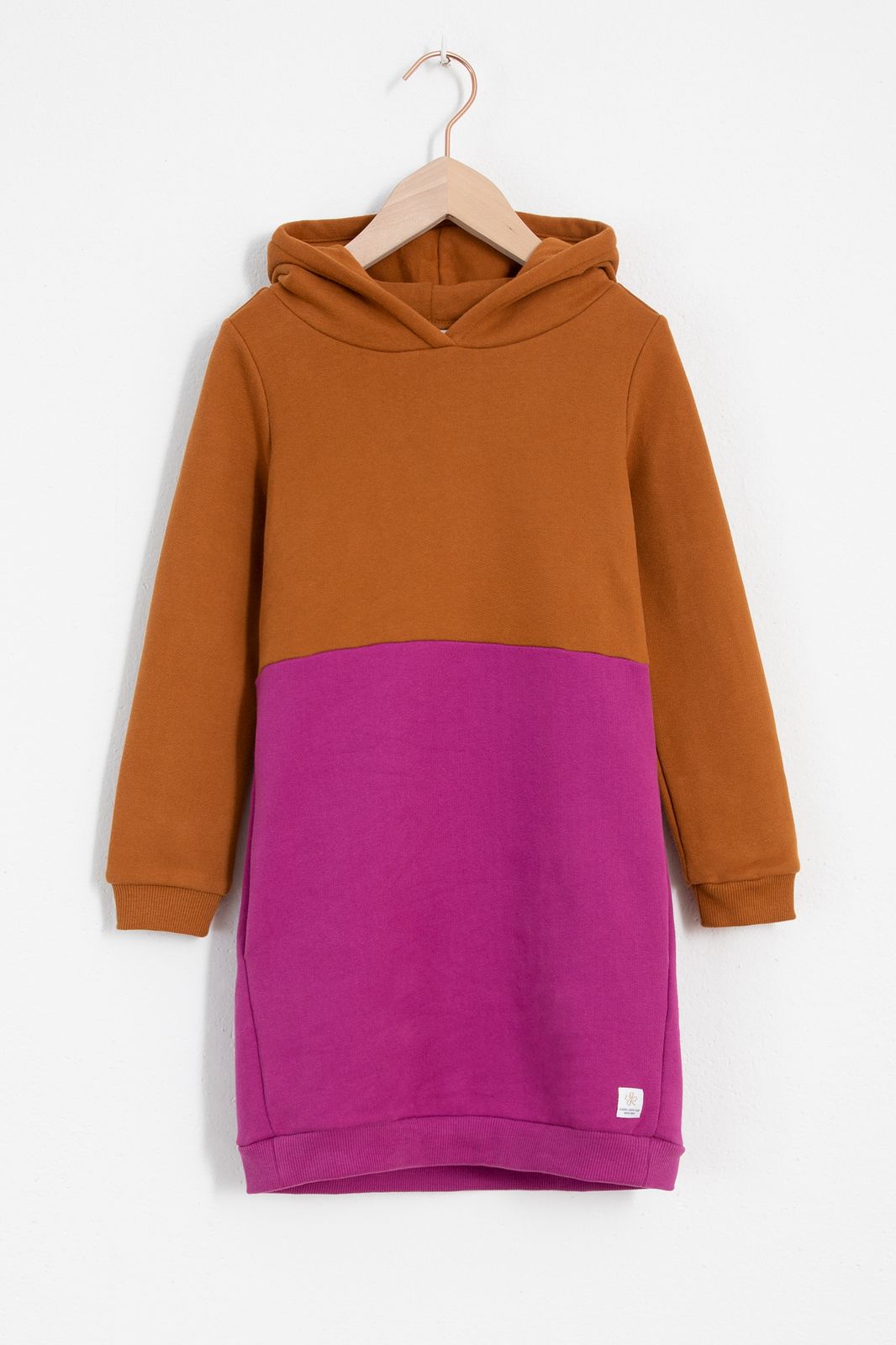 Robe sweat color block - marron/violet