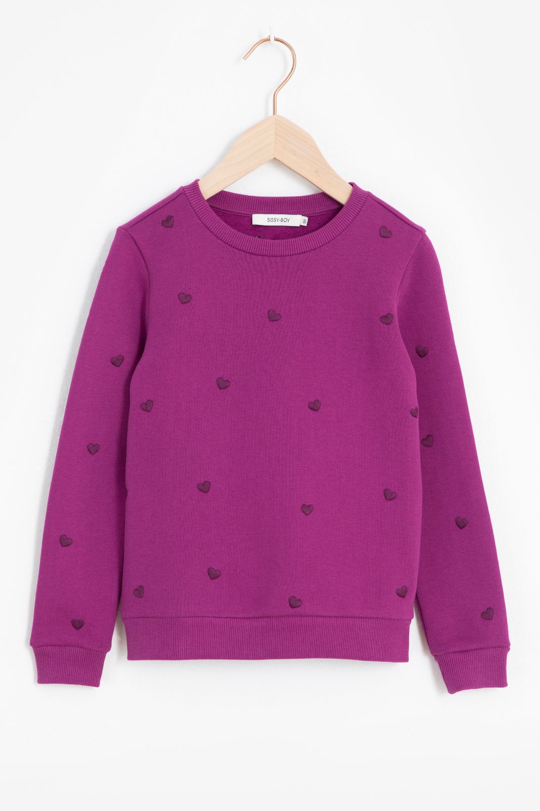 Sweater avec cœurs - violet