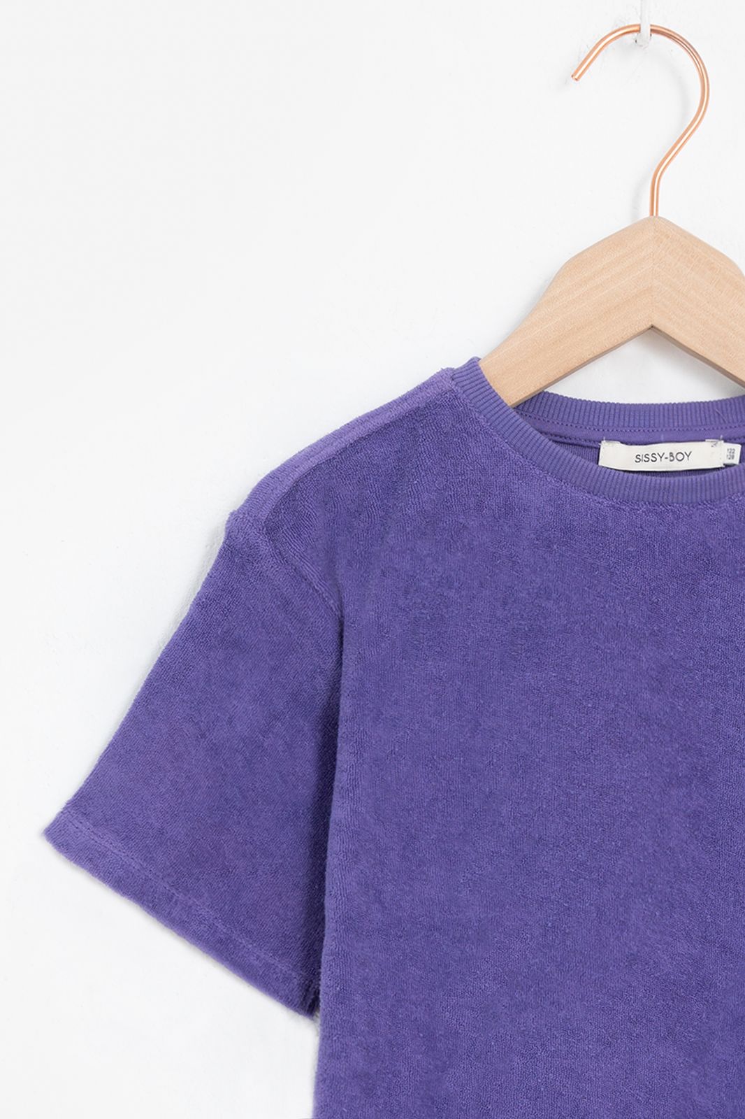 T-shirt en tissu éponge avec logo - violet