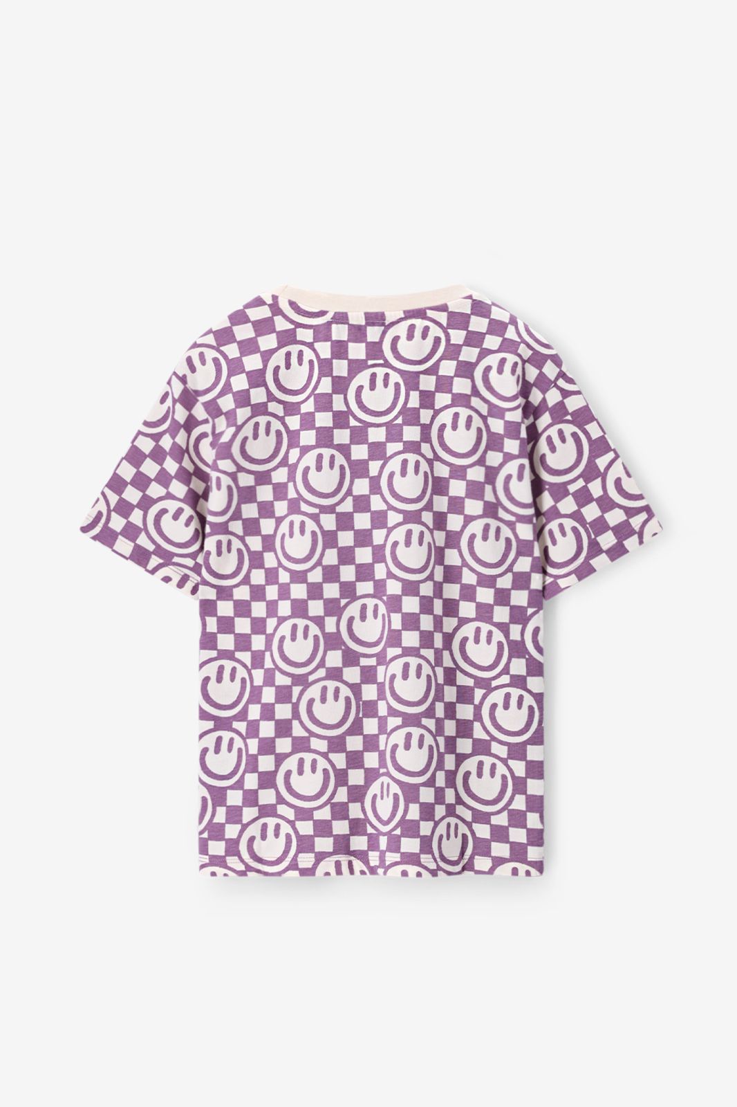 T-shirt avec smileys - violet