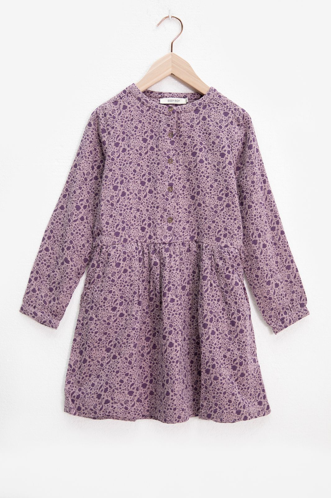 Robe avec bel imprimé fleuri - violet