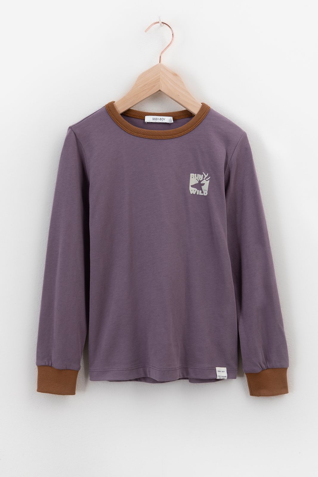T-shirt manches longues avec imprimé - violet